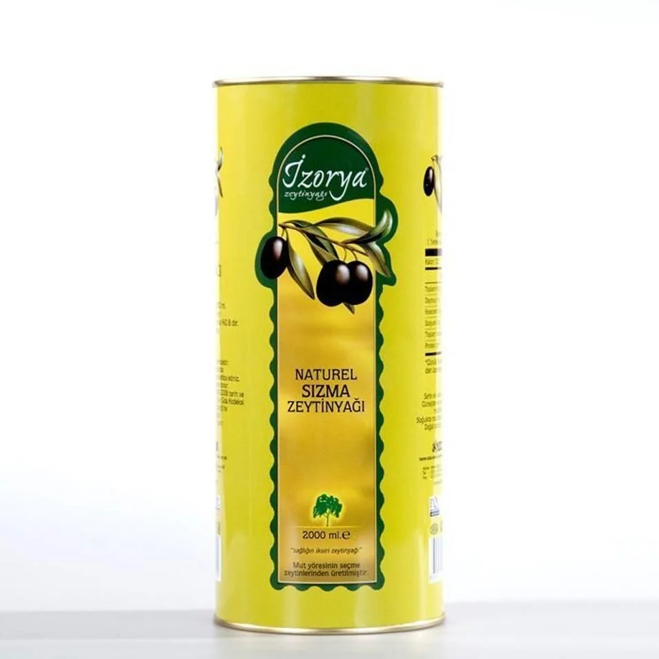 naturel-sizma-zeytinyagi-2l-teneke-ambalaj-1190 İzorya Soğuk Sıkım Natürel Sızma Zeytinyağı 2L. Mut - Görsel 1