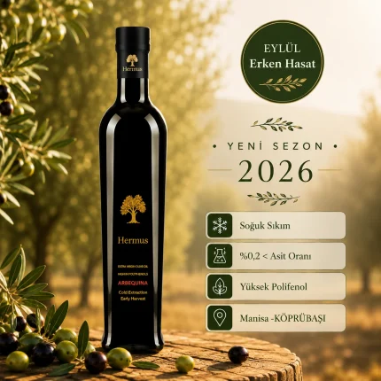Hermus Arbequina Erken Hasat Zeytinyağı 500ml 2026-2027